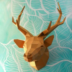 Deer head wall hanging