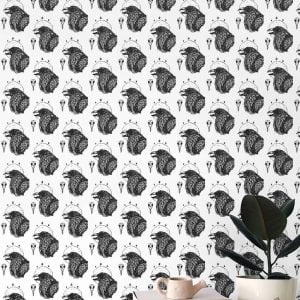 Crow Moon | dark | fantasy | rune | design | Wallpaper |